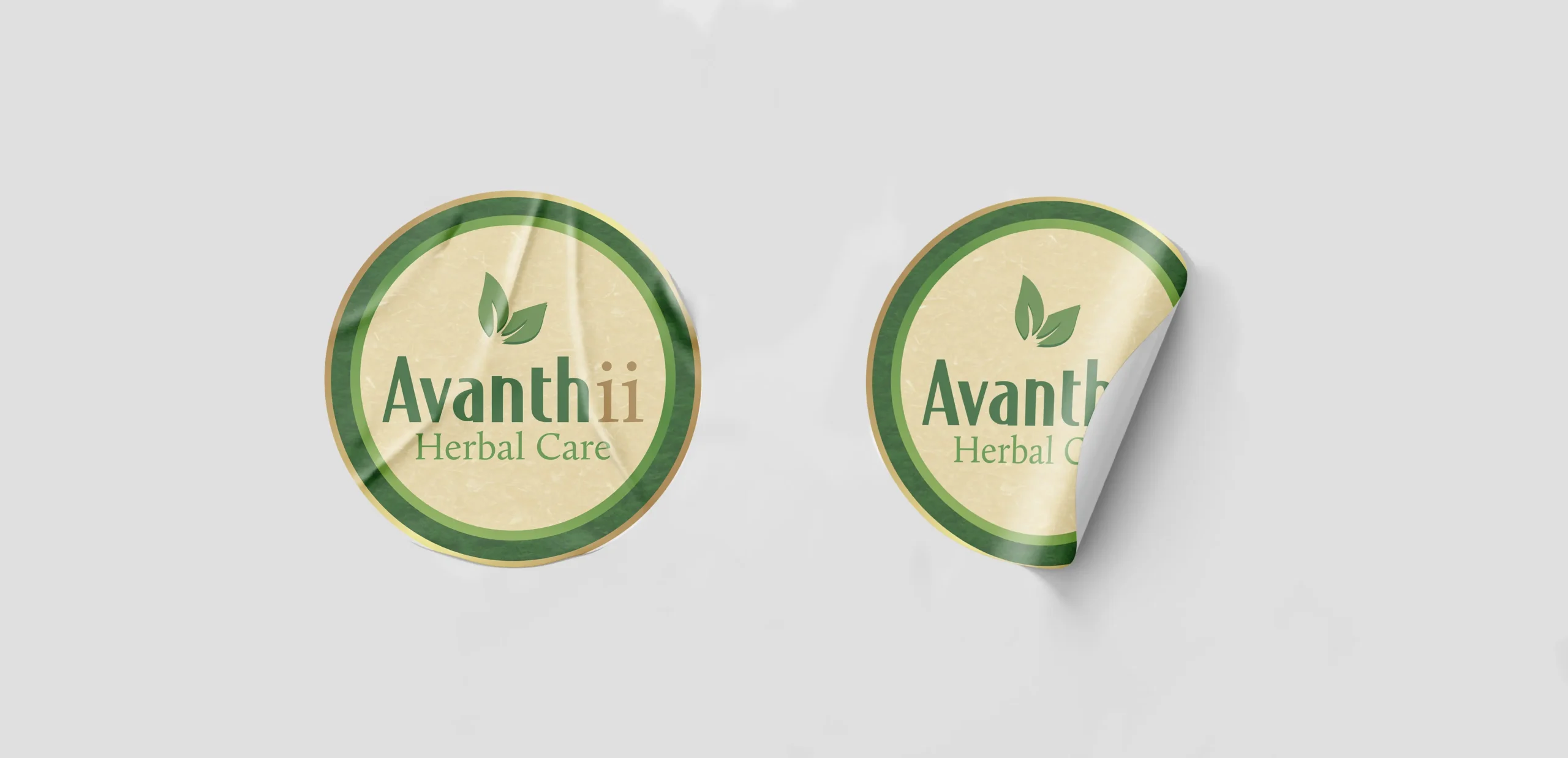 avanthii herbal care sticker mockup created by pixelimpression